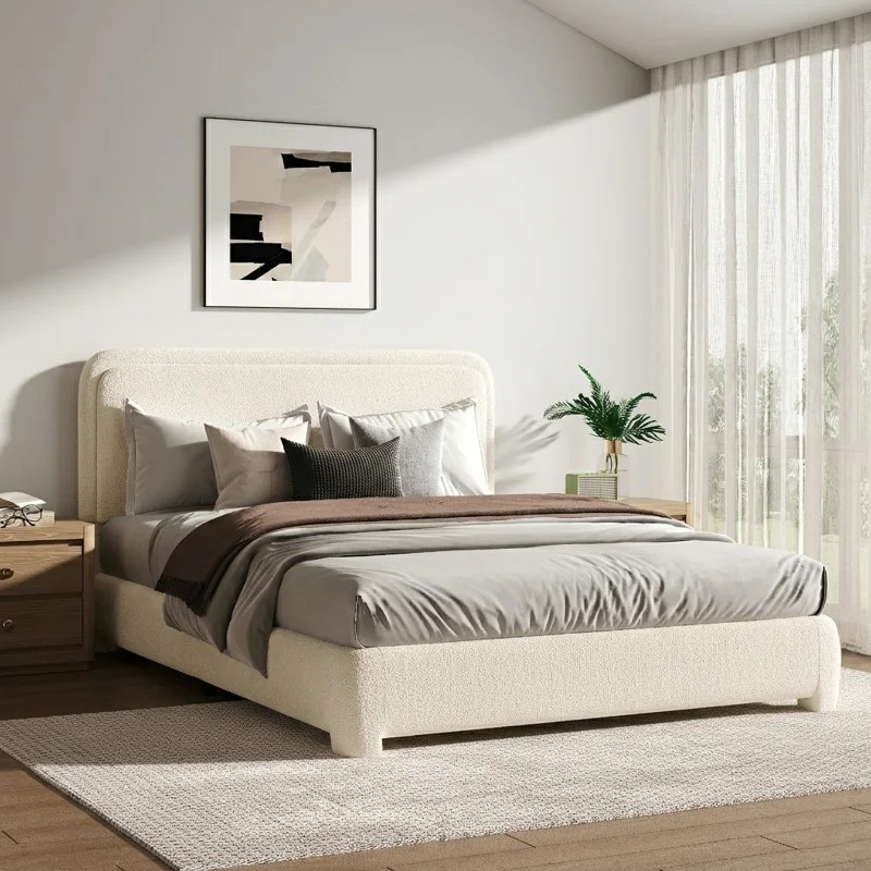 Bensu Boucle Upholstered Platform Bed | Wayfair North America
