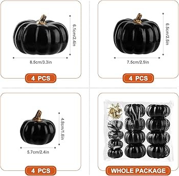 Benjia Pumpkins Autumn Decorations, Mini Small Fake Pumpkin for Fall Harvest Halloween Thanksgivi... | Amazon (UK)