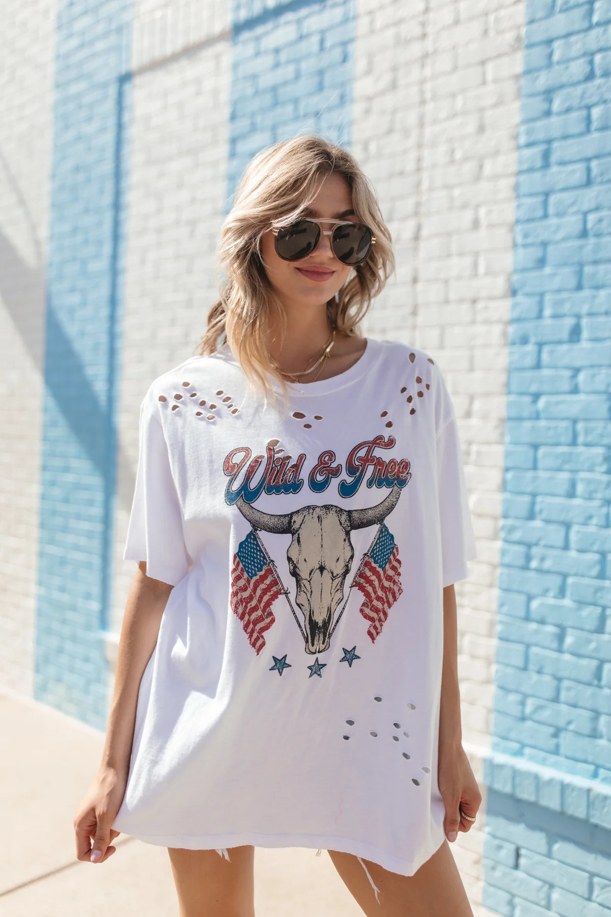 White Wild & Free Graphic Tee | The Post