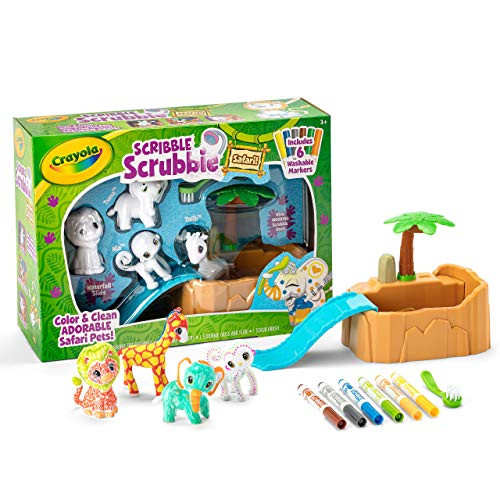 Crayola Scribble Scrubbie Safari Animals Tub Set, Color & Wash Creative Toy, Gift for Kids, Age 3, 4, 5, 6 | Amazon (US)