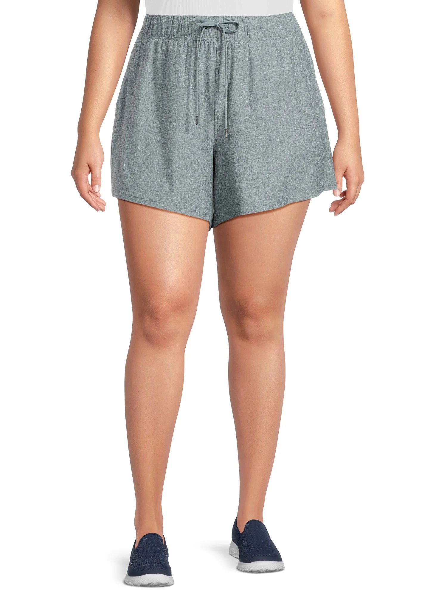 Athletic Works Women’s Plus Size Buttery Soft Performance Gym Shorts, 5.5” Inseam, Sizes 1X-3... | Walmart (US)