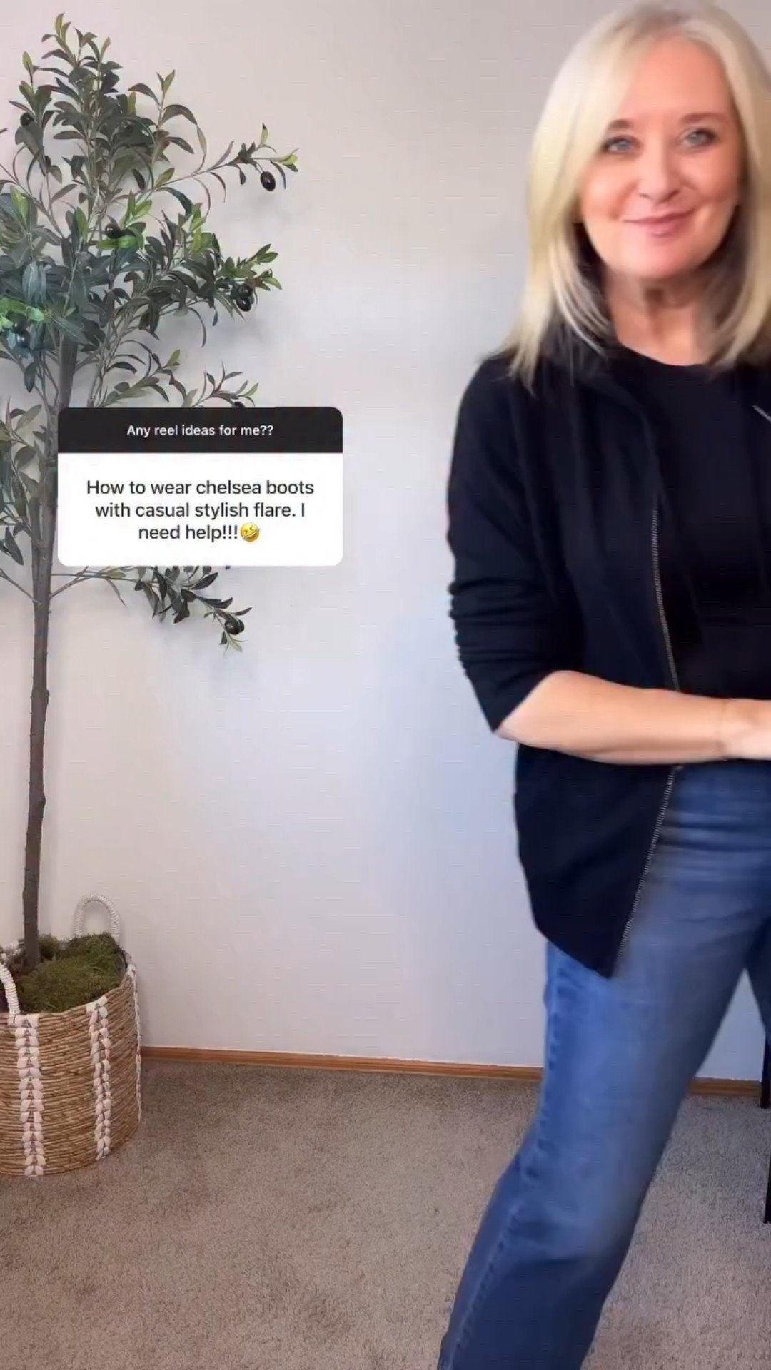 HOW TO STYLE Chelsea Boots with casual stylish flair🖤 Comment SHOP for links!

DARK DENIM Levi’s Ribcage ankle straight 
BLACK DENIM Levi’s Ribcage wide leg
LIGHT DENIM Abercrombie Ultra loose sized up one!
I love my Chelsea boots and have had this exact pair for 3 years!  I like a pair with a more slender and elongated toe box.  The biggest style tip is just OWN THE LOOK! I love them styled with jeans the most, so here are a few of my favorite looks! 🖤

#chelseaboots #howtostyle #over40style #over50style #casualstyle fallfashion ltkunder40