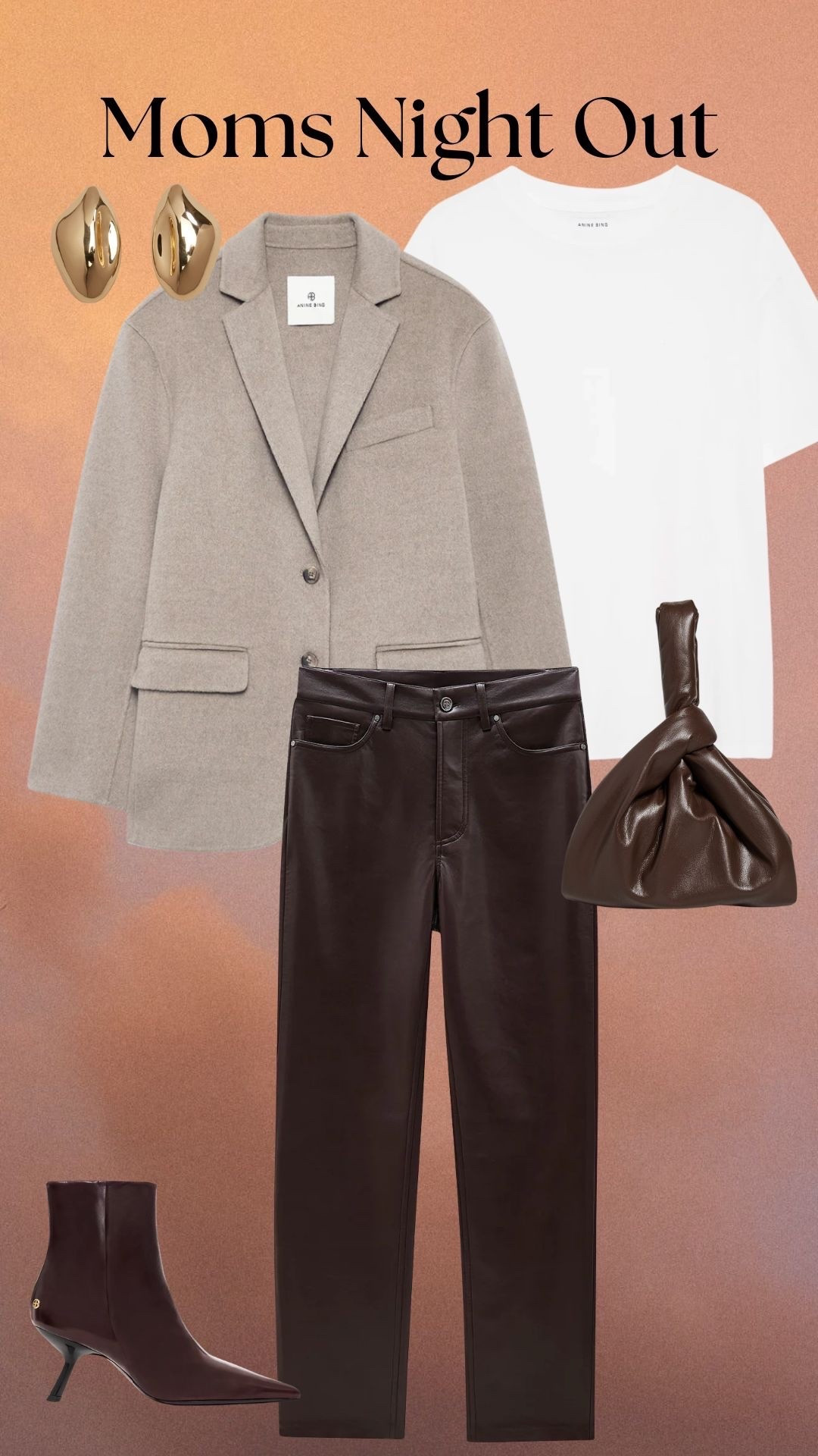Moms Night out
Big gold earrings, Anine Bing Blazer, Anine Bing Tee, Anine Bing Bruno Pant, Anine Bing Heel booties, Brown Bag!

#LTKShoeCrush #LTKSeasonal #LTKItBag