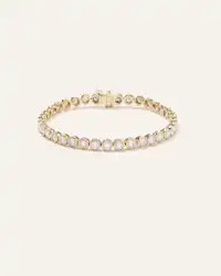 14K Gold Lab Grown Diamond Bezel Set Tennis Bracelet - 4ctw | Quince