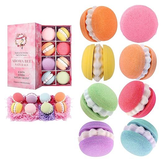 Bath Bombs Gift Set for Women Mom Teen Girls 4.8 oz. Set of 8, Birthday Valentine Gift for Her Na... | Amazon (US)