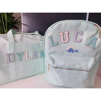 Personalized Nylon Backpack Custom Name Patches, School Bookbag | Etsy (US)