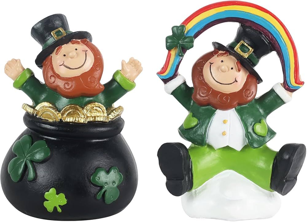 MEETYAMOR St Patricks Day Decorations, 2 PCS Irish Person Figurine for St Patricks Day Decor, Iri... | Amazon (US)
