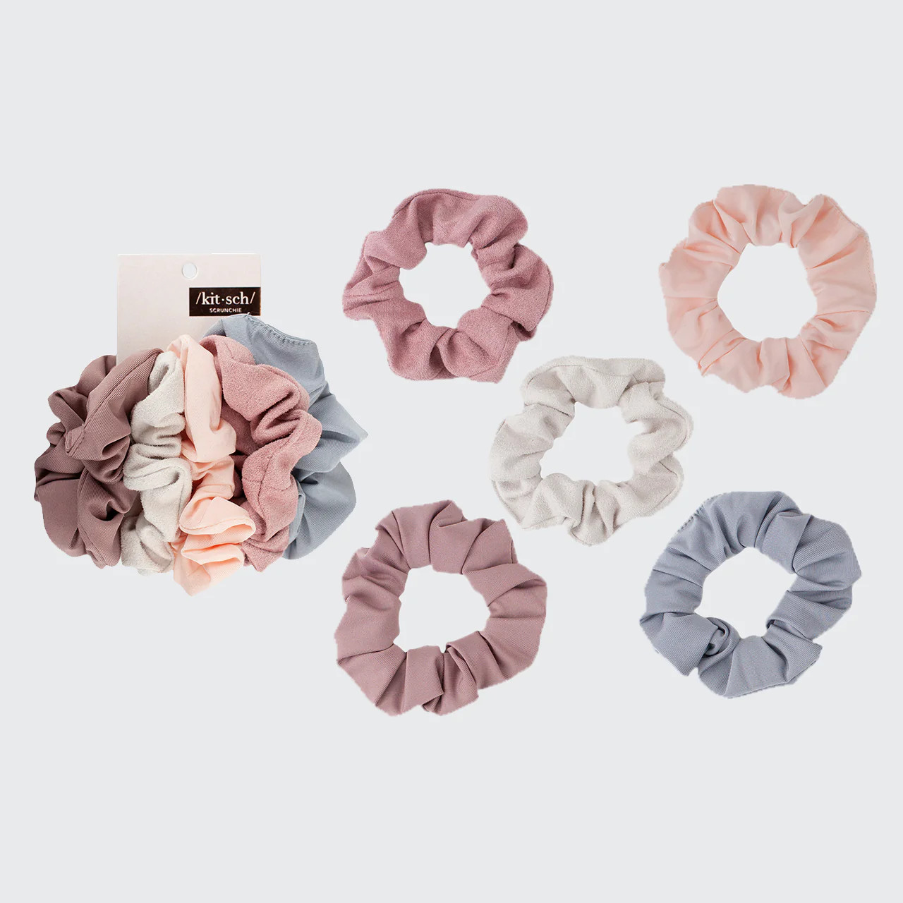 Matte Scrunchies Blush/Mauve | Kitsch