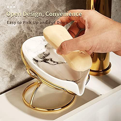 Amazon.com: Dobbyby Leaf-Shaped Soap Dish with Drain, Soap Holder, Soap Saver, Soap Tray, Bar Soap H | Amazon (US)