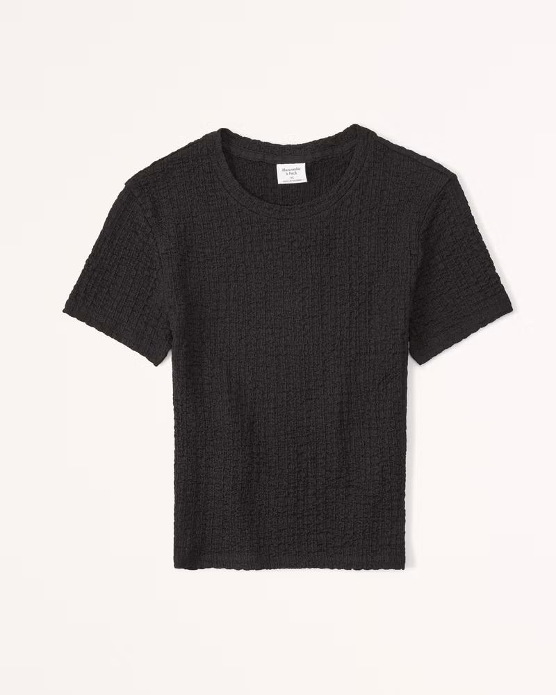 Textured Baby Tee | Abercrombie & Fitch (US)