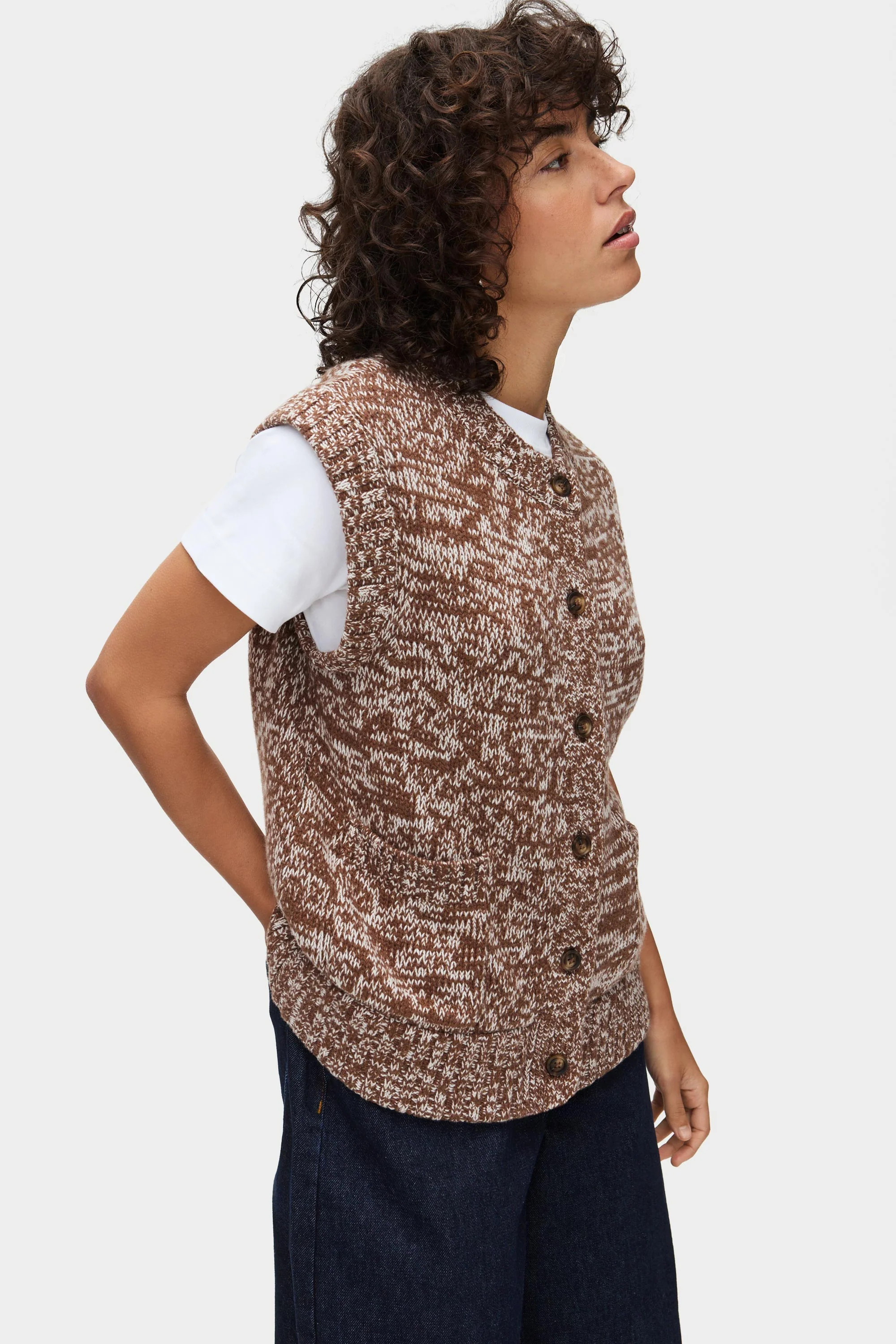 ALIGNE Knitted Vest - Brown | Bronson | ALIGNE UK & EU