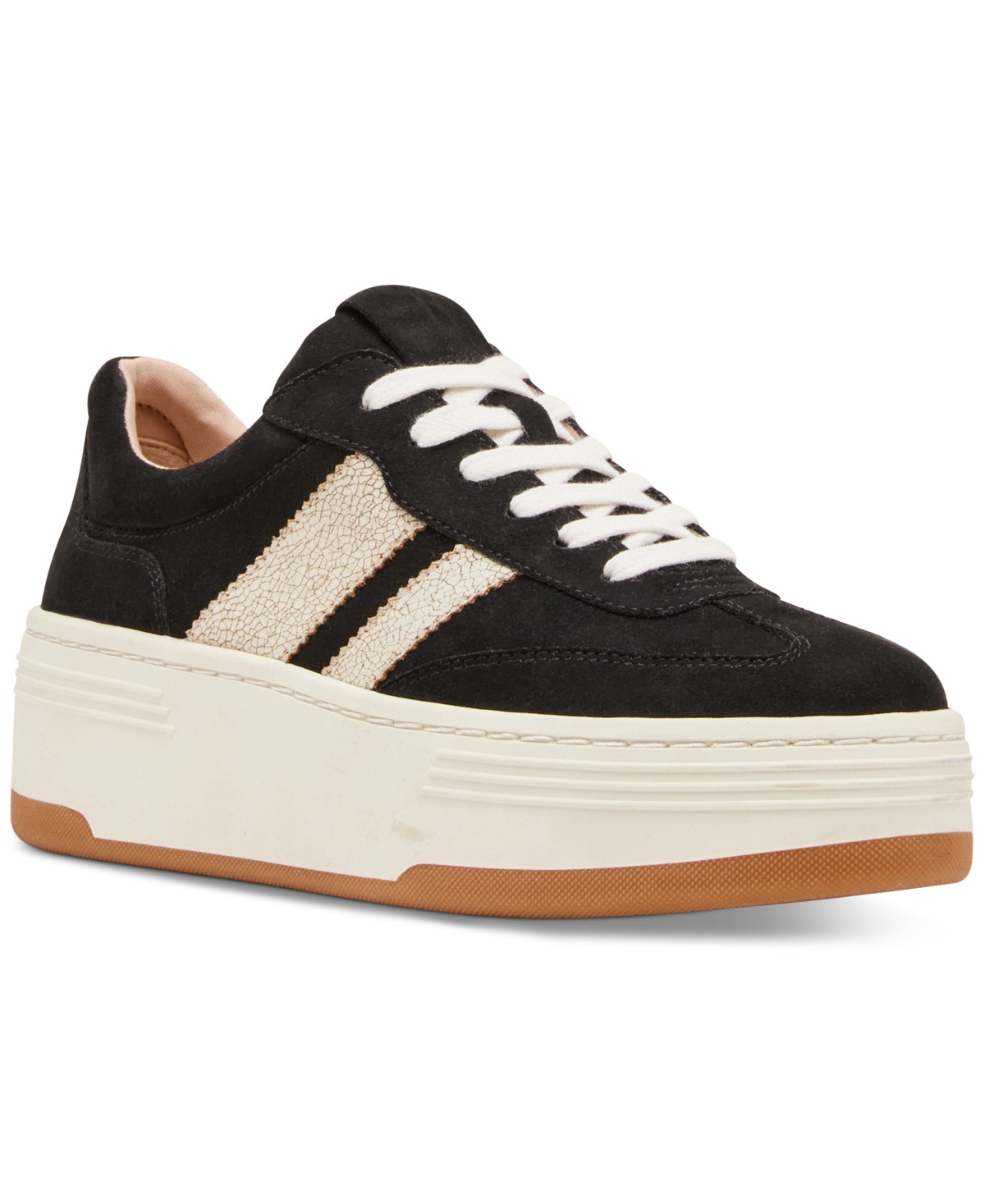 Madden Girl Livvyy Platform Lace-Up Sneakers - Black Multi | Macy's