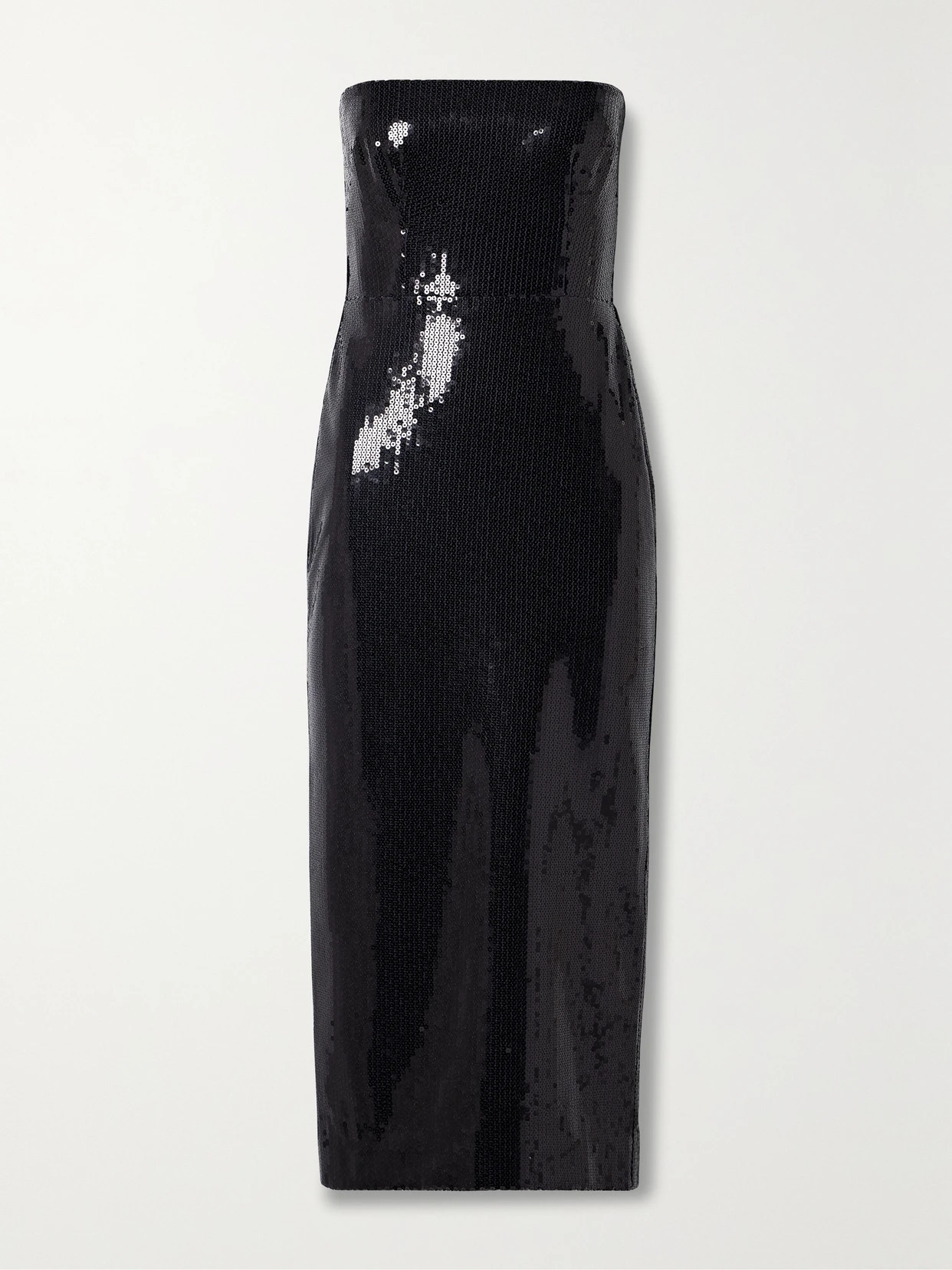 Alex Perry - Strapless Sequined Crepe Midi Dress - Navy - UK 8 | NET-A-PORTER APAC