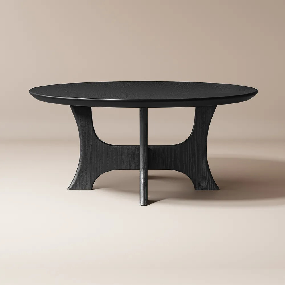 Damian Round Wood Coffee Table, 36" | Hernest