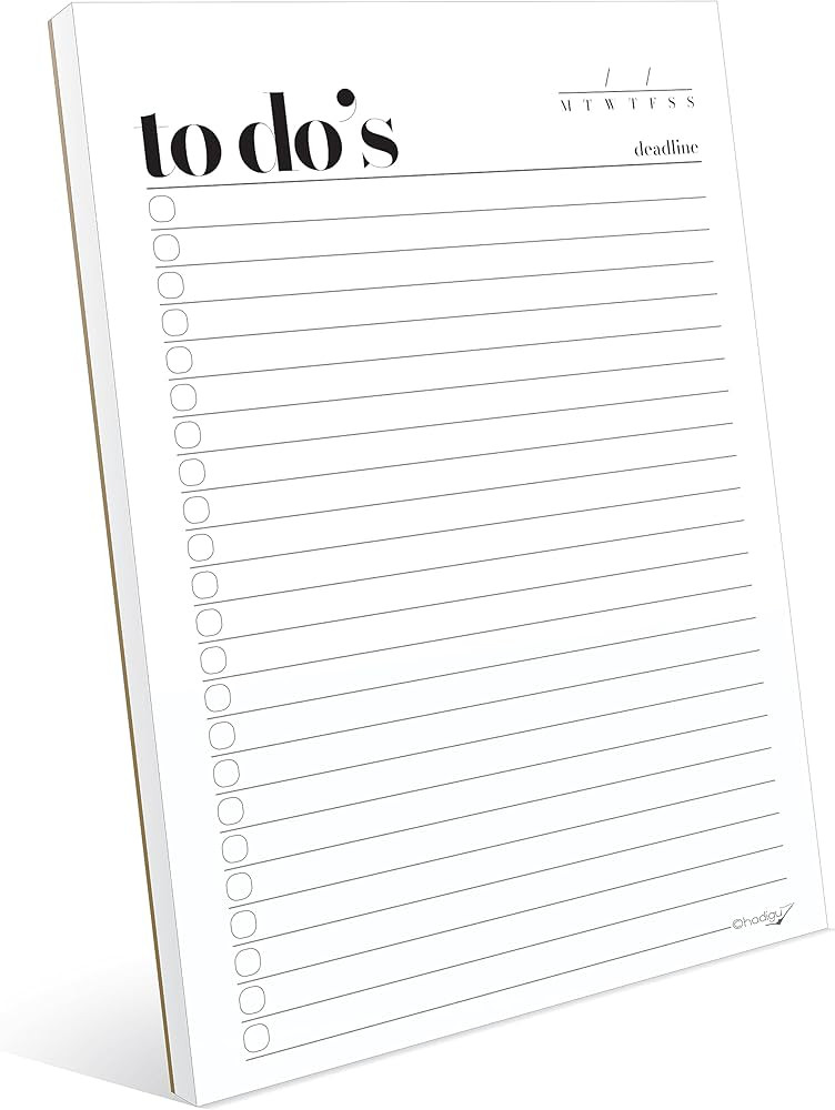 To Do List Notepad A5 Size (8.3"x5.8") Premium Thick Paper With Cardboard Back Support, Undated D... | Amazon (CA)