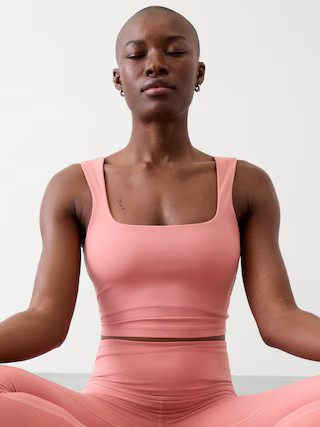 Transcend Square Neck Crop Bra A-C | Athleta