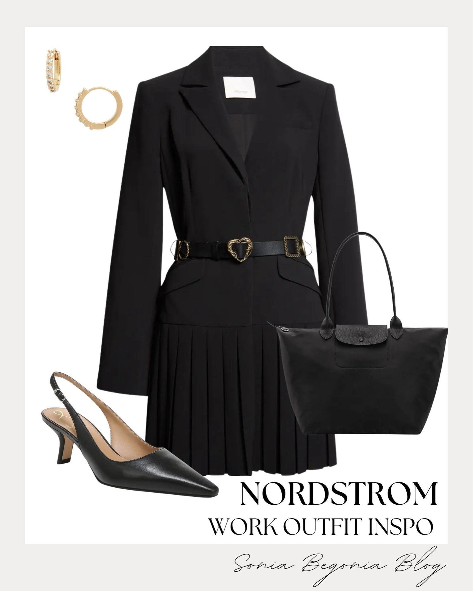 Nordstrom workwear chic! 💼
I styled a black belted pleated blazer dress, paired with slingback pointed pumps and a classic leather tote bag.

I completed the ensemble with delicate gold hoop earrings for an effortless corporate look. ✨

#NordstromStyle #WorkwearInspo #OfficeOOTD #LTKworkwear #BlazerDress #PowerDressing #ChicStyle #CorporateFashion

#LTKootd #LTKWorkwear
