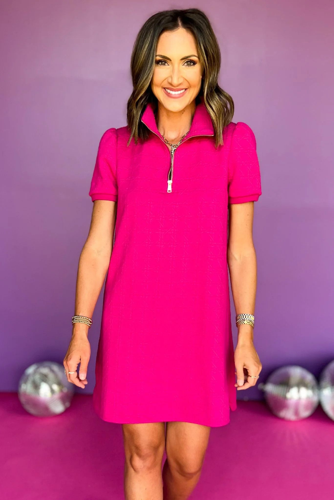 SSYS The Everyday Dress In Cane Quilted Magenta *FINAL SALE* | Shop Style Your Senses