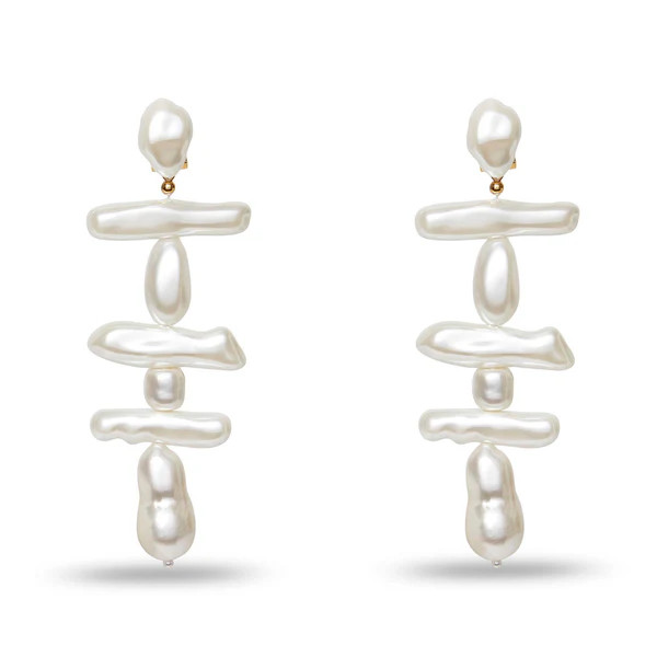 PEARL GRAND ESTATE LINEAR EARRINGS | LELE SADOUGHI