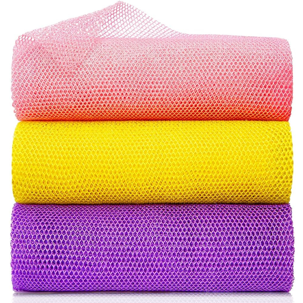 3 Pieces African Net Bath Sponge African Exfoliating African Scrubbing Long Net Rag African Wash ... | Amazon (US)