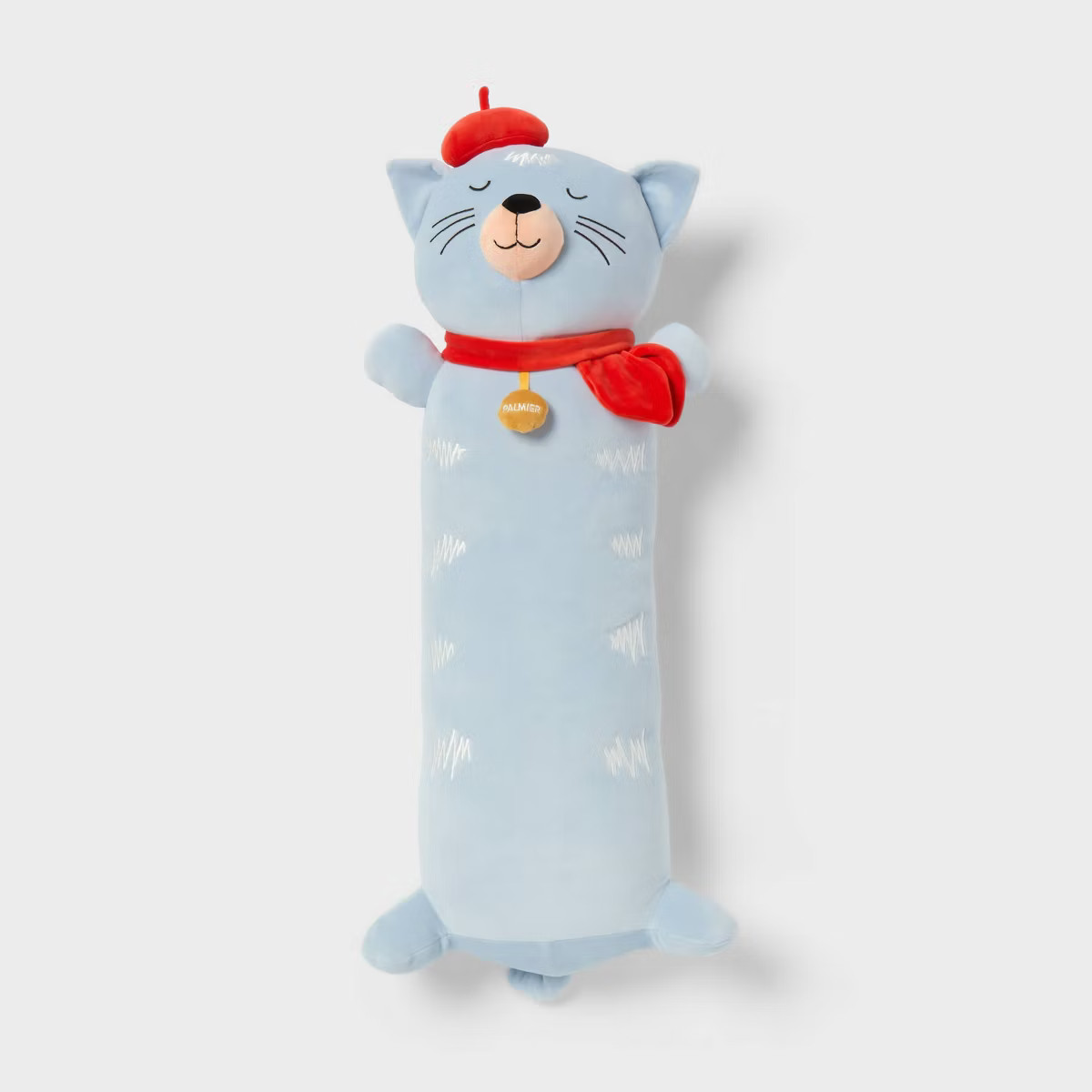 Cat Kids' Long Weighted Plush Throw Pillow Blue - Pillowfort™ | Target