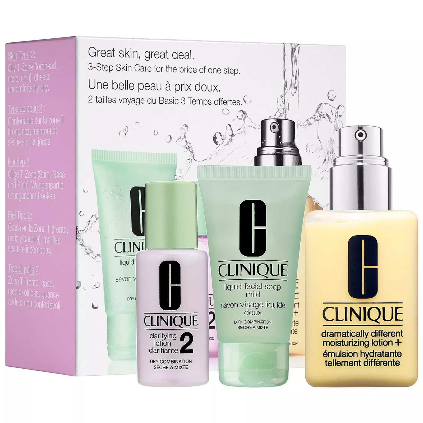 CLINIQUE Great Skin, Great Deal Skincare Set for Dry Combination Skin, None | Kohl's