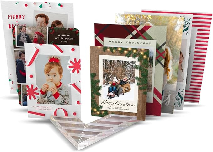 Christmas Card Display and Organizer for Table Shelf Desk Mantel | Holds up to 30 Cards | Holder ... | Amazon (US)