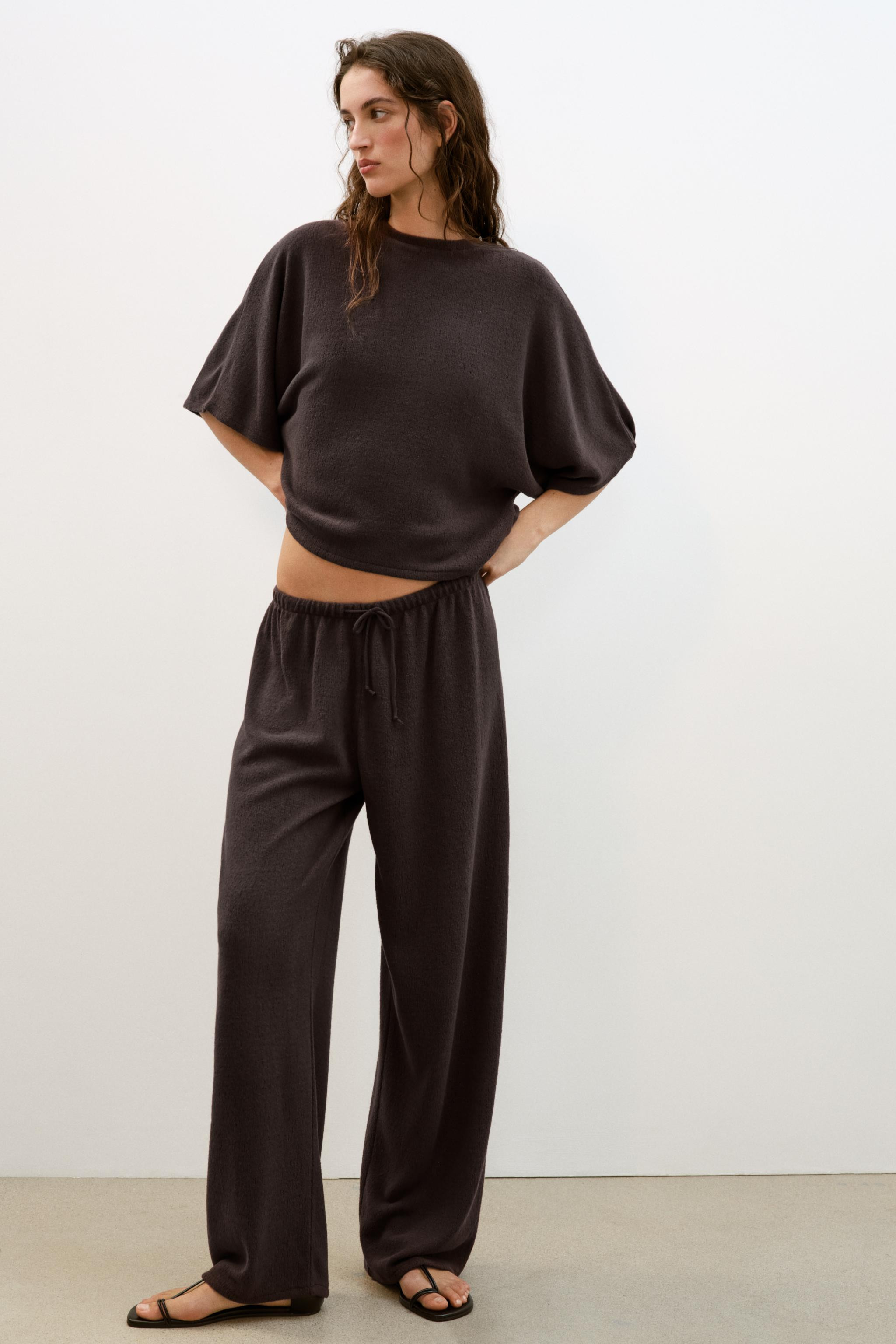 RUSTIC SHORT SLEEVE TOP | Zara UK