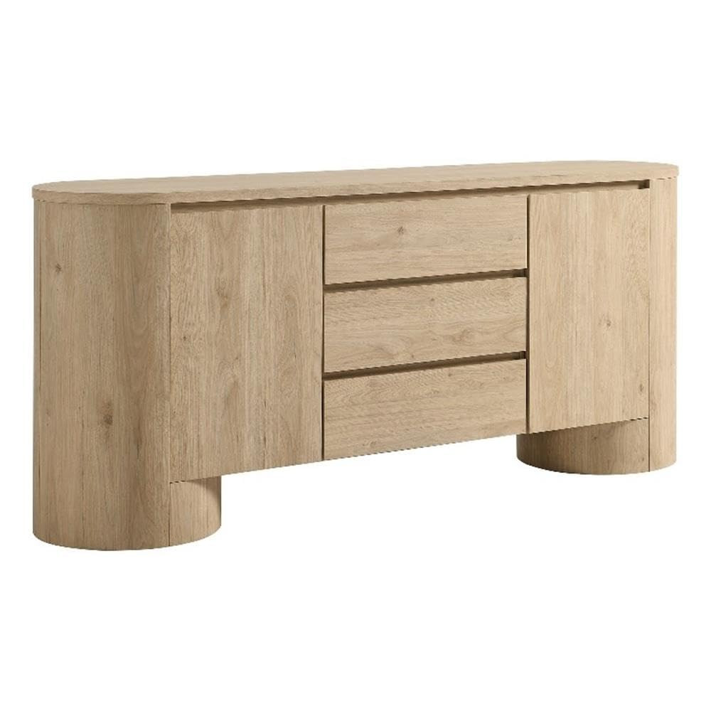 Modway Duval Oval Wood Grain 71 Inch Sideboard with Doors and Drawers in Hickory Frost | Amazon (US)