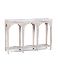 44.5x12x30 Marble Top Arched Wood Console Table | TJ Maxx