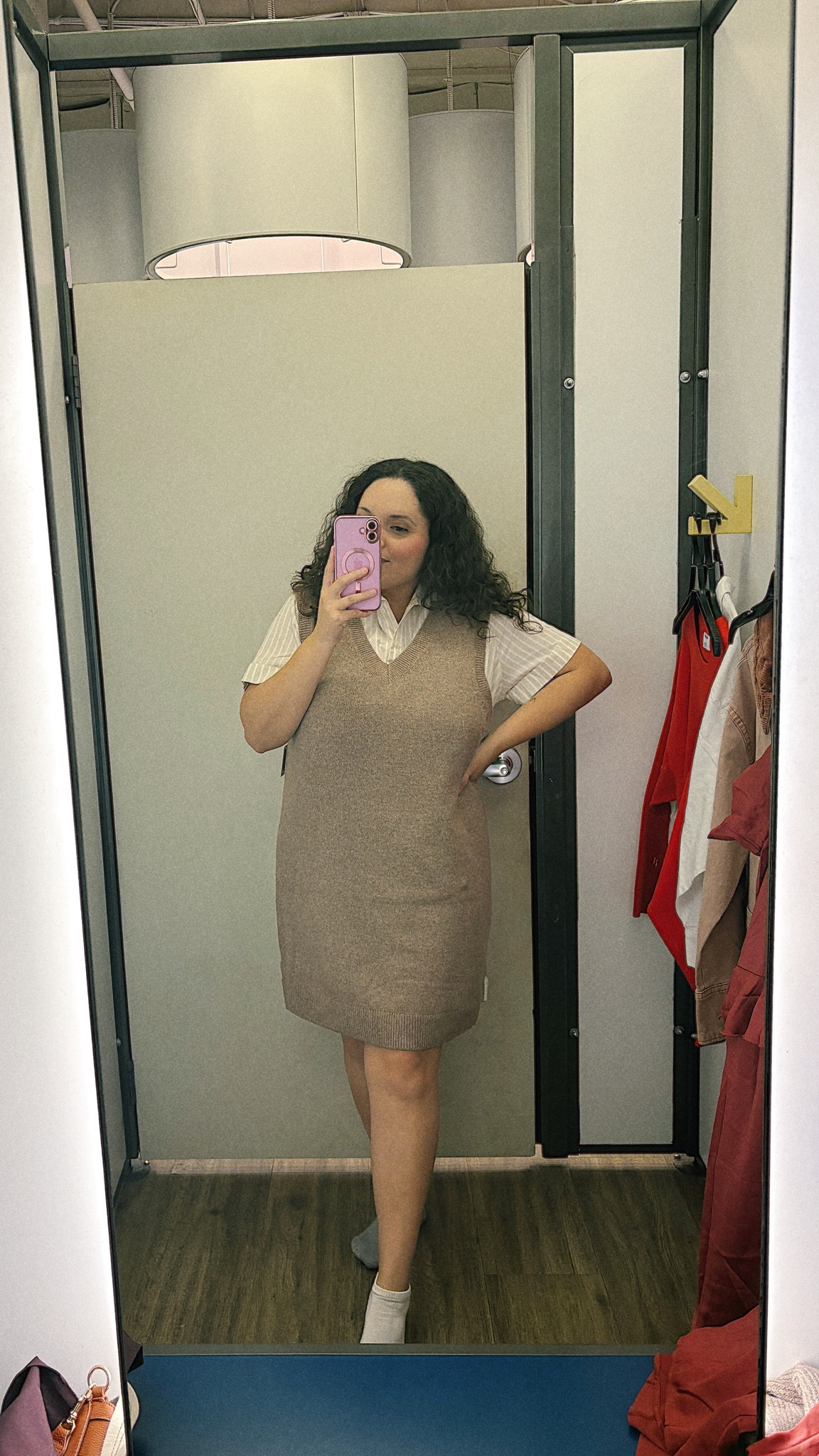 Old Navy try-on 📚✨ Obsessed with this sweater vest dress layered over a collared shirt—it’s giving preppy fall vibes without trying too hard. Perfect for work, brunch, or cozy coffee shop study dates! 🍂 #oldnavystyle #falloutfitideas #midsizefashion #sweatervestdress #fallstyle2025

#LTKStyleTip #LTKWorkwear #LTKMidsize