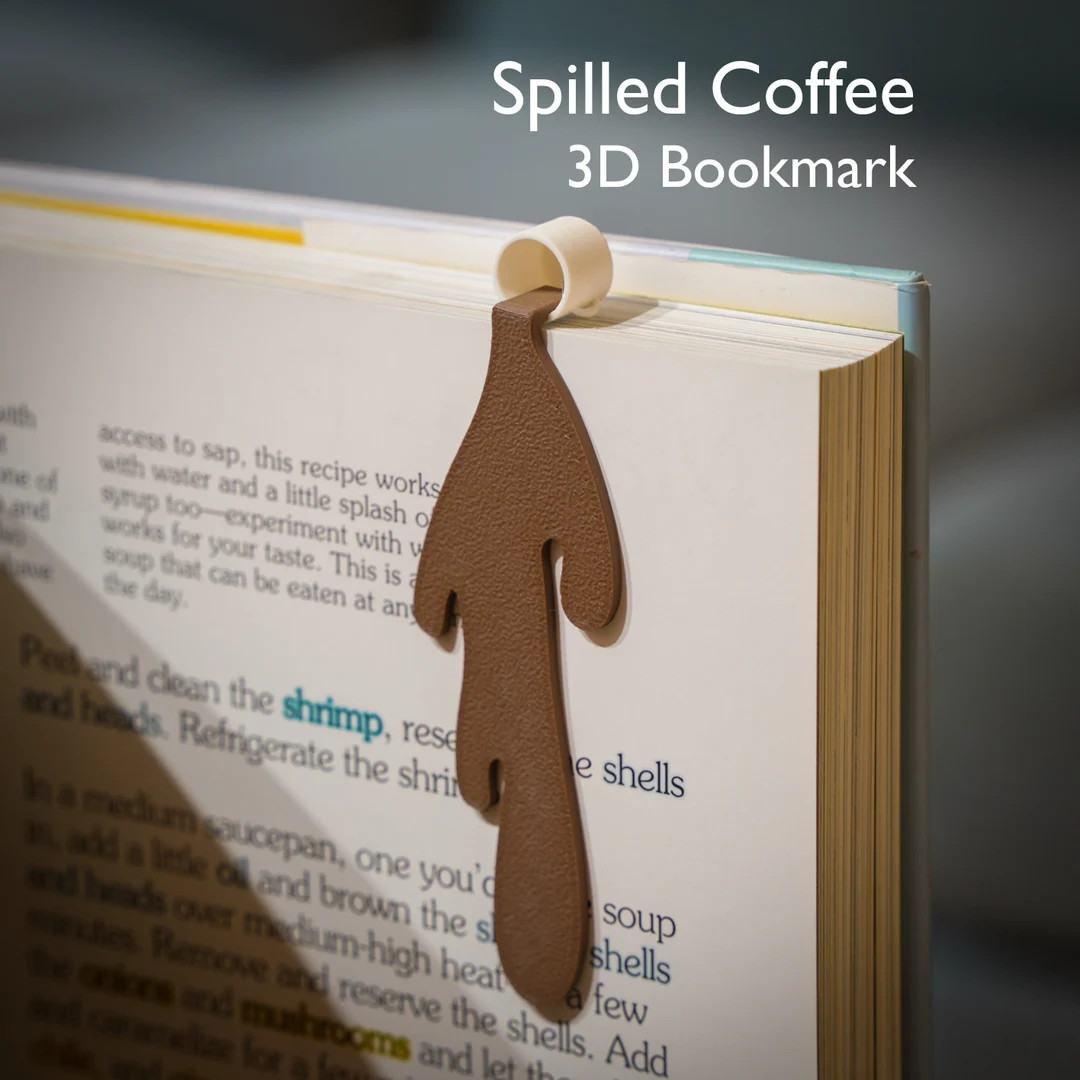 Spilled Coffee Cup 3D Bookmark, Perfect Gift for Book and Coffee Lovers, Unique Gift for Readers,... | Etsy (US)