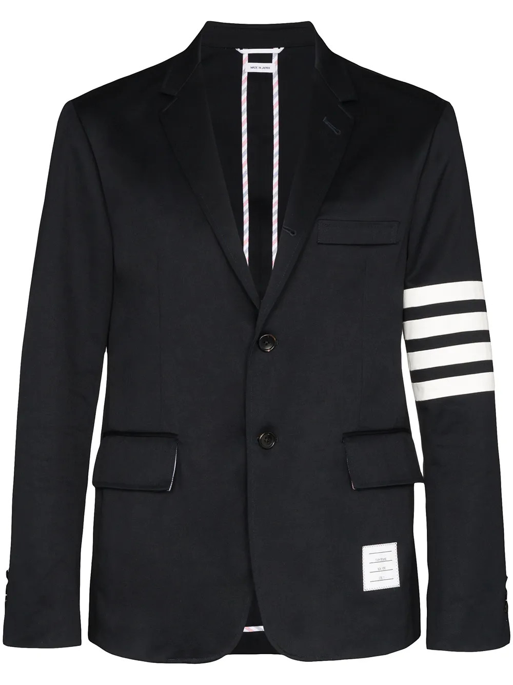 unconstructed 4-Bar single-breasted blazer | Farfetch Global