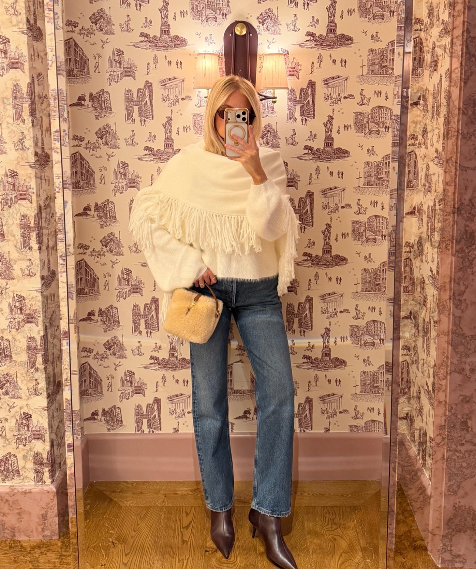 NYC Outfit: small in sweater, 26 in jeans, boots are true to size. Fringe scarf is sold out- linking similar!
#kathleenpost

NYC fall outfit, Friendsgiving outfit, Thanksgiving outfit, date night outfit, winter whitee

#LTKStyleTip #LTKootd #LTKHoliday