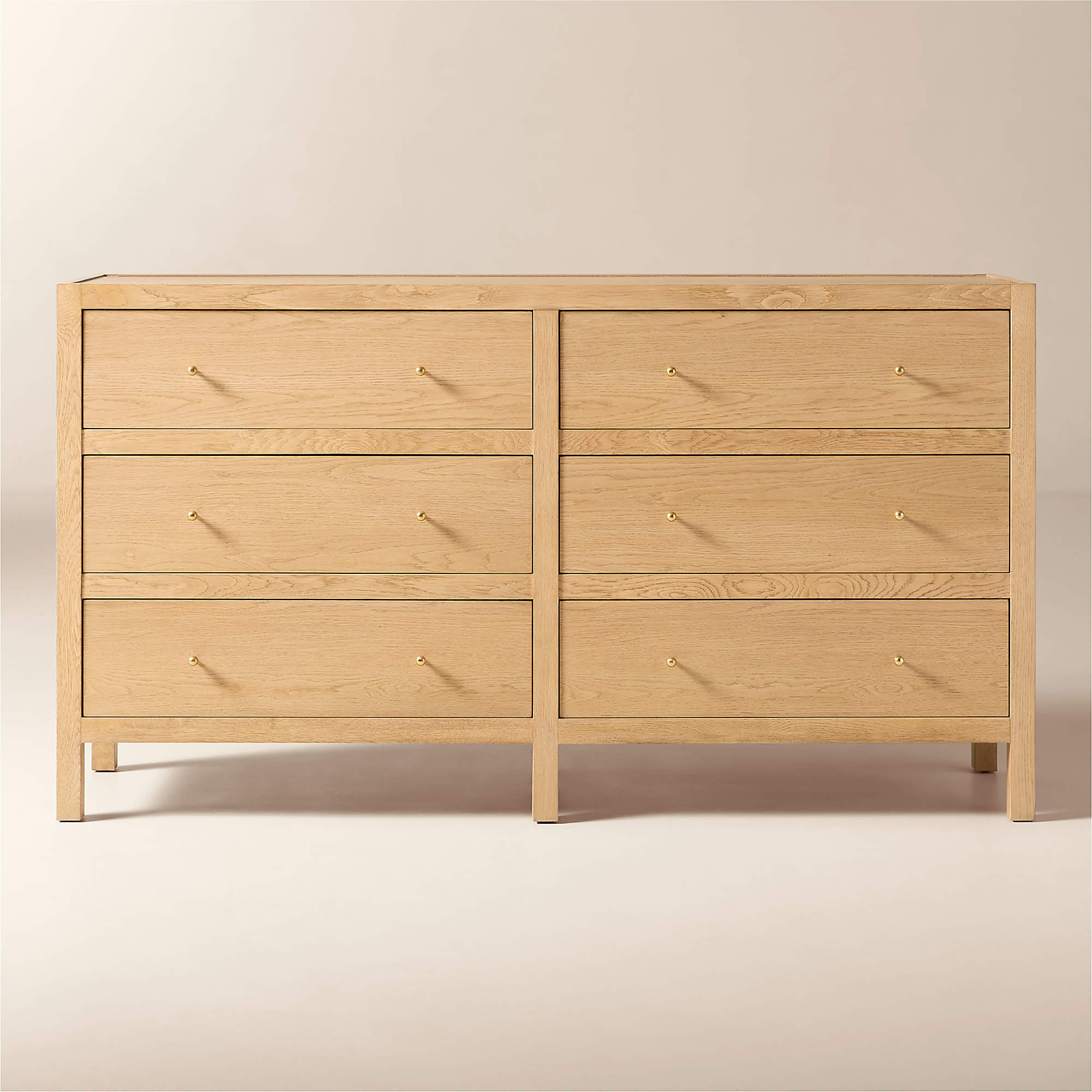 Layton 70" White Oak 6-Drawer Dresser | CB2 | CB2