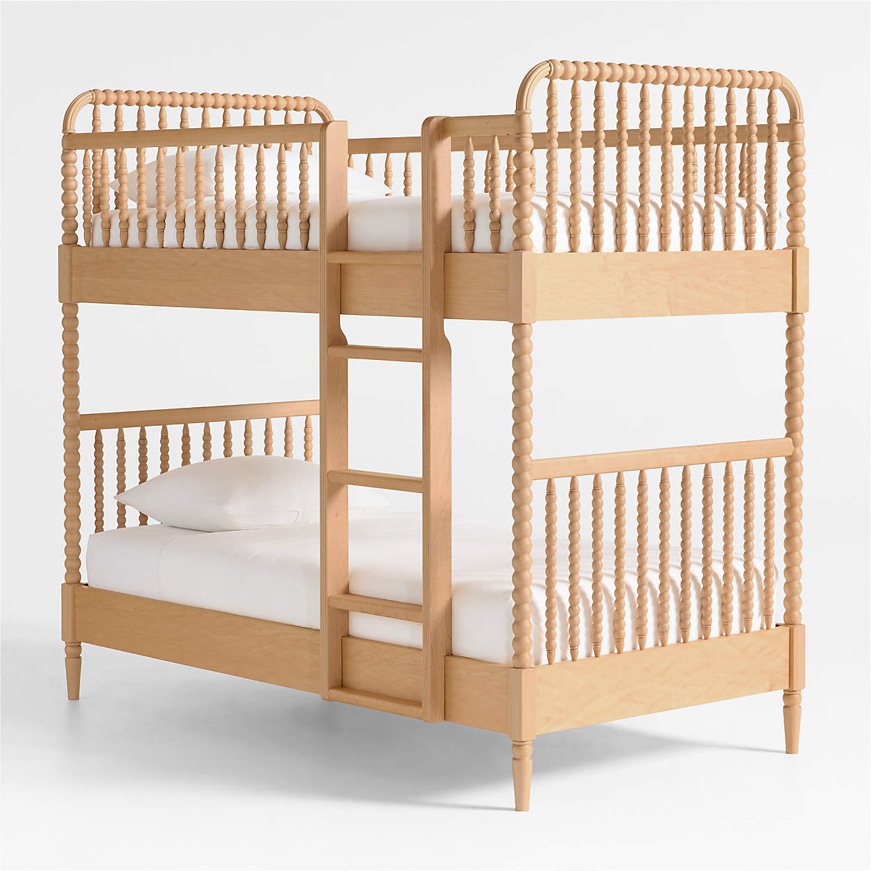 Jenny Lind Deep Brown Wood Spindle Kids Twin Bunk Bed | Crate & Kids | Crate & Barrel