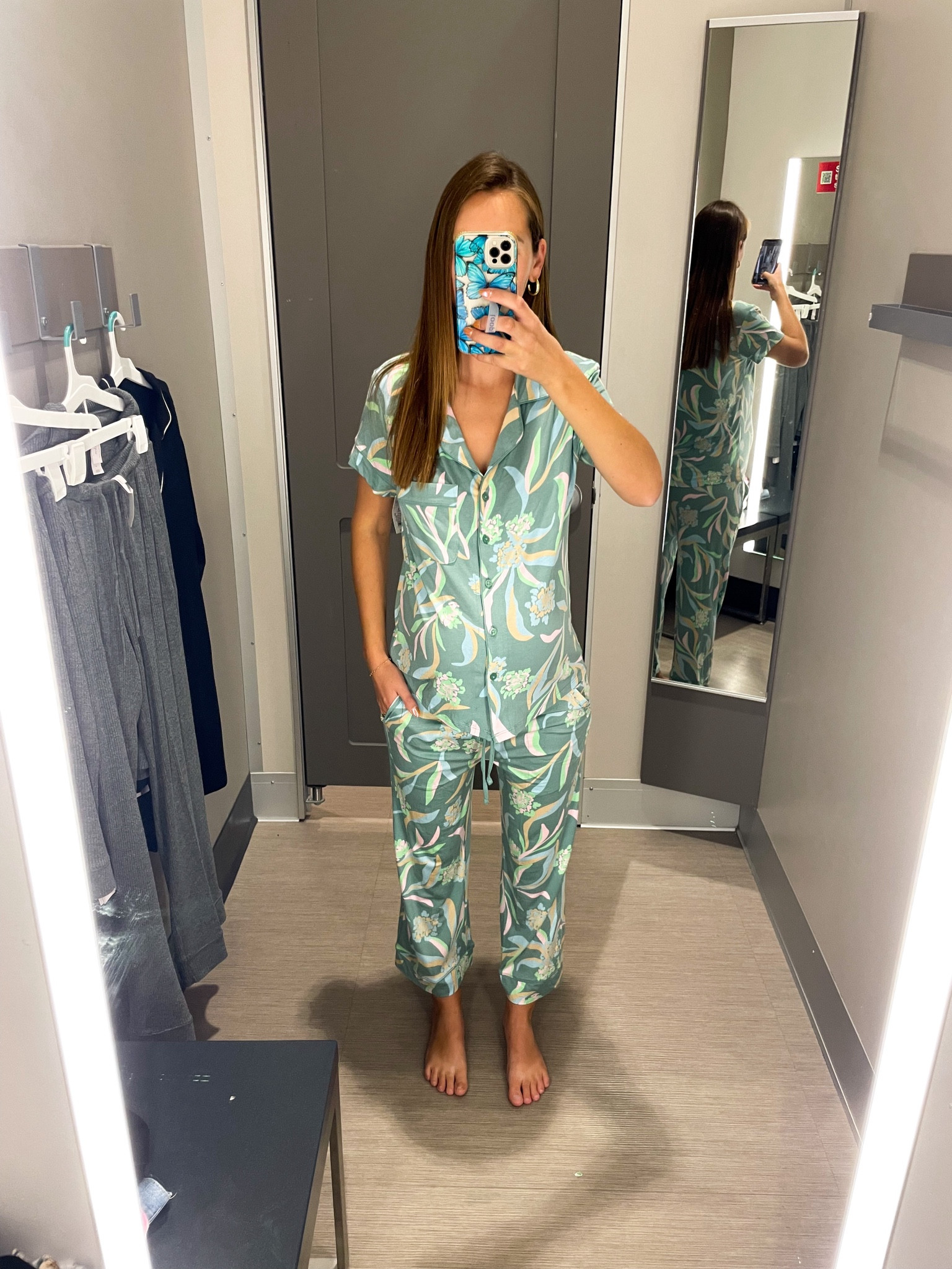 Postpartum outfit. Wearing a small in the top and bottoms.

Pajama set, pjs, lounge wear 

#LTKFindsUnder50 #LTKxTarget #LTKBump