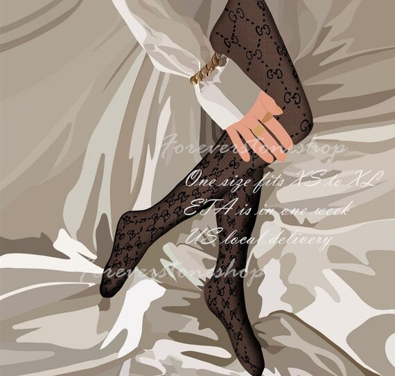 Fashion Letter Tights Fishnet Pantyhose | Etsy | Etsy (US)