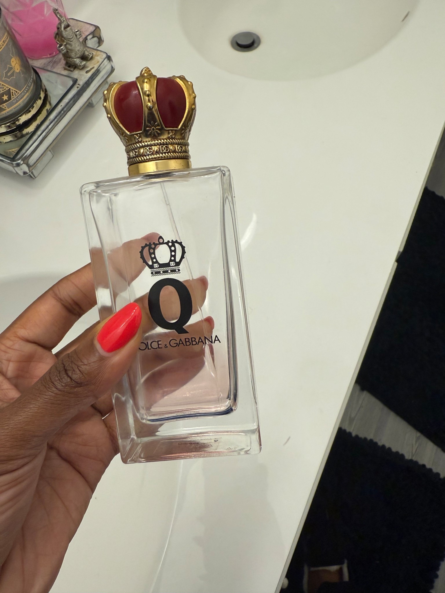 As you can see I need it back. 

Dolce & Gabbana Q smells like sparkling citrus and juicy cherry with a soft floral heart and a warm, musky finish. It’s fresh, feminine, and subtly bold — like summer confidence in a bottle. 

#LTKStyleTip #LTKBeauty #LTKSeasonal