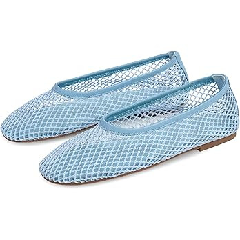SOVANYOU Mesh Ballet Flats for Women Slip On Round Toe Comfy Casual Office Fishnet Ballerina Flat... | Amazon (US)