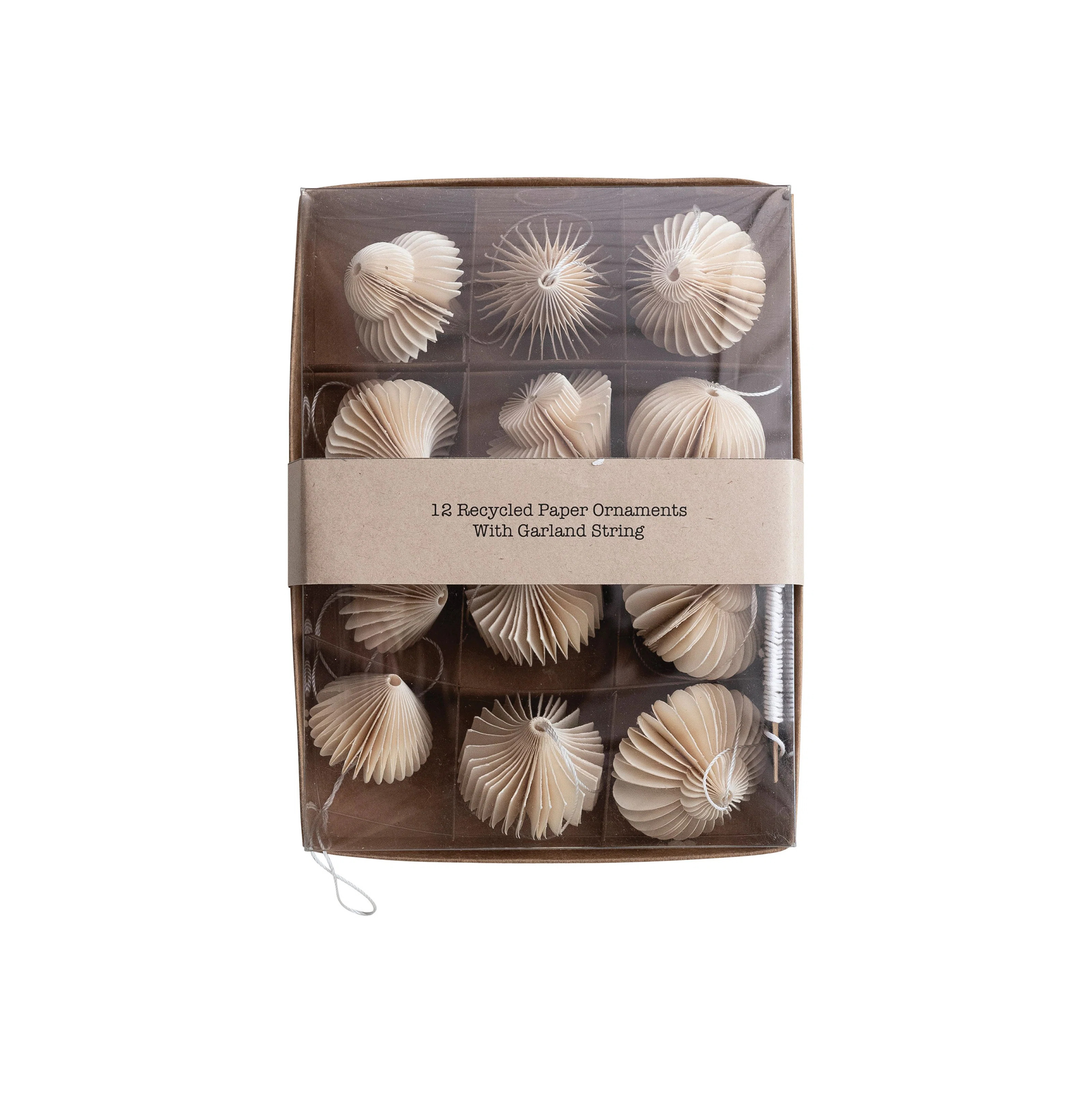 Decorative Paper Folding Honeycomb Ornaments With DIY Garland String, Set Of 12 | AllModern