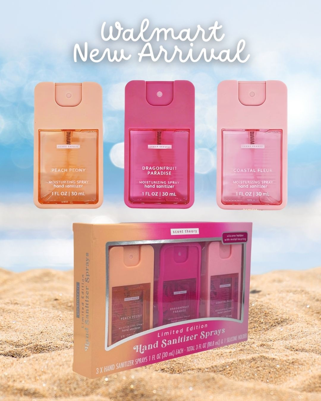 Walmart just dropped the CUTEST viral hand sanitizers for summer ☀️🍑🌺
These limited edition Scent Theory sprays are a fan favorite and they smell SO good (Peach Peony, Dragonfruit Paradise & Coastal Fleur 🤍)
Perfect for your bag, car, or travel ✈️
They always sell out fast — linking them before they’re gone!! #WalmartFinds #WalmartFind #WalmartDeals #WalmartNew #WalmartMustHaves