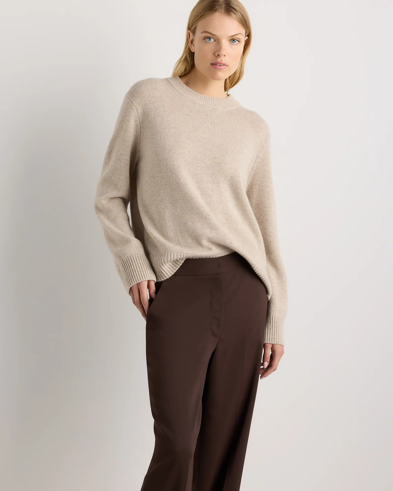 Mongolian Cashmere Oversized Crewneck Sweater | Quince