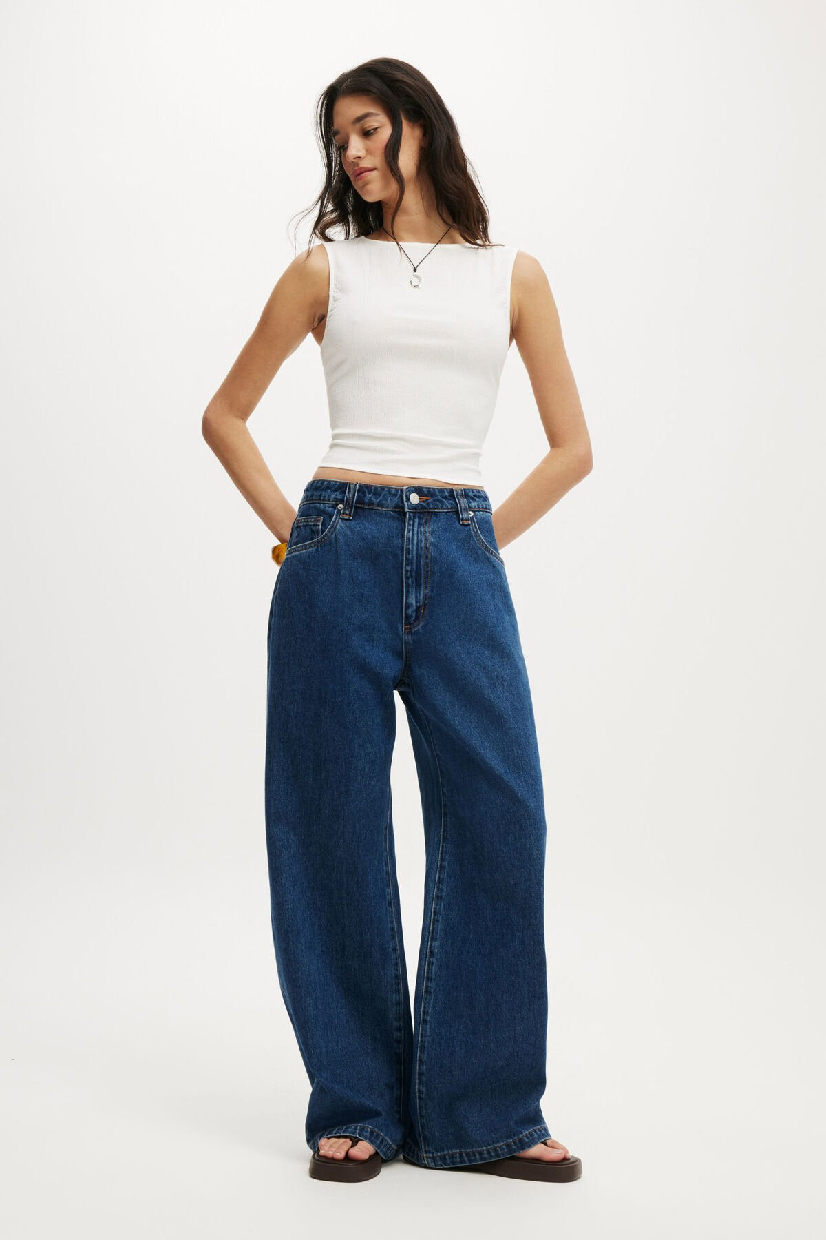 Alina Shirred Boat Neck Top | Cotton On (ANZ)
