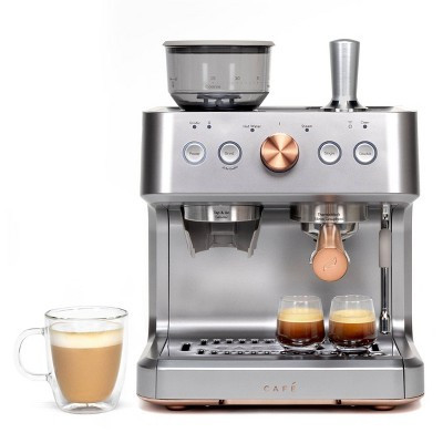 GE Appliances CAFE Bellissimo Semi-Automatic Espresso Machine + Frother Stainless Steel: Coffee Maker, Grinder, 2.8L Capacity | Target