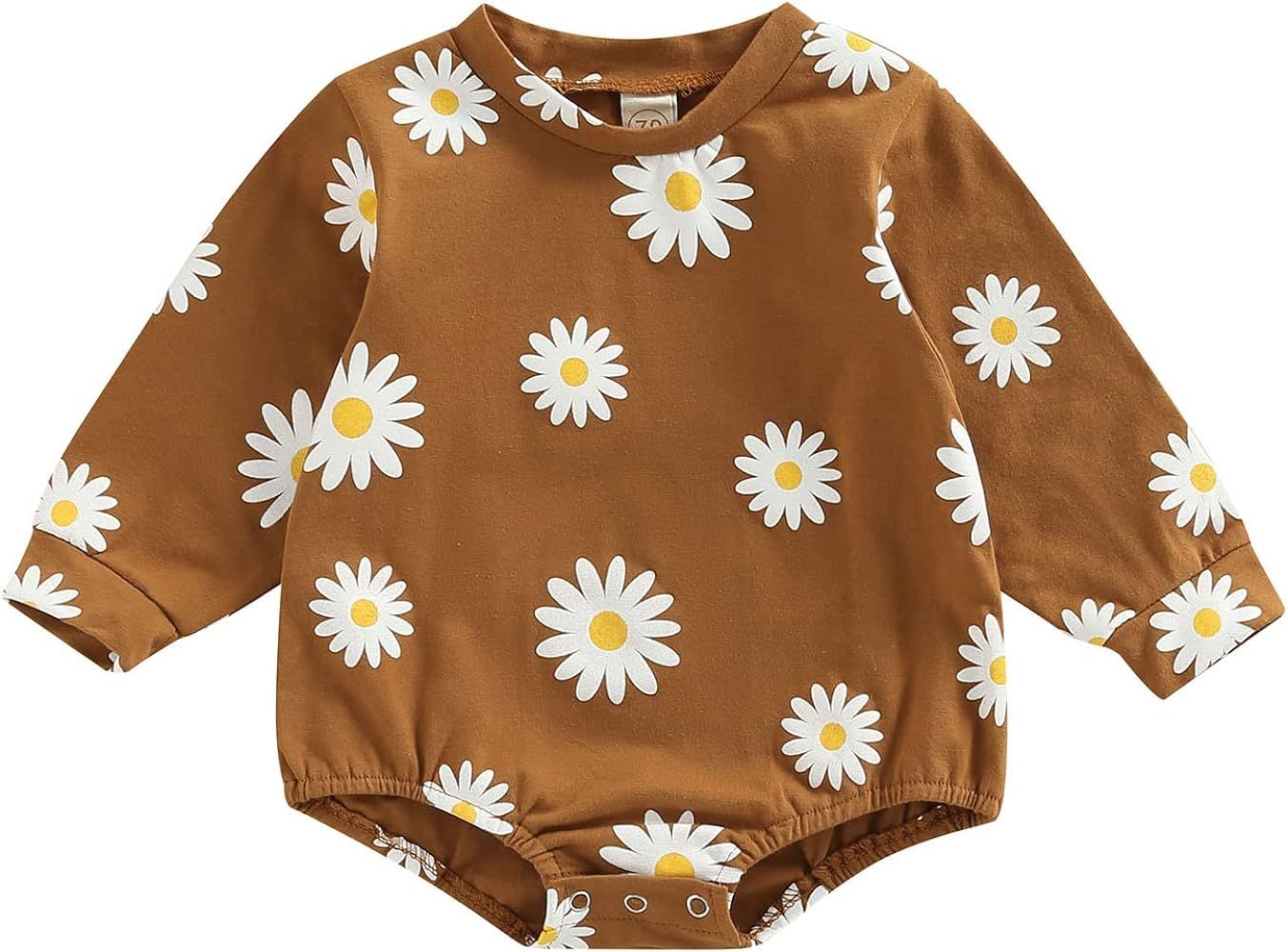 Unisex Baby Sweatshirt Romper Infant Girl Boy Bodysuit Tops Fall Winter Clothes | Amazon (US)