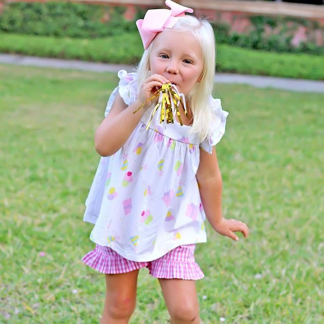 Birthday Print Poppy Short Set | Classic Whimsy