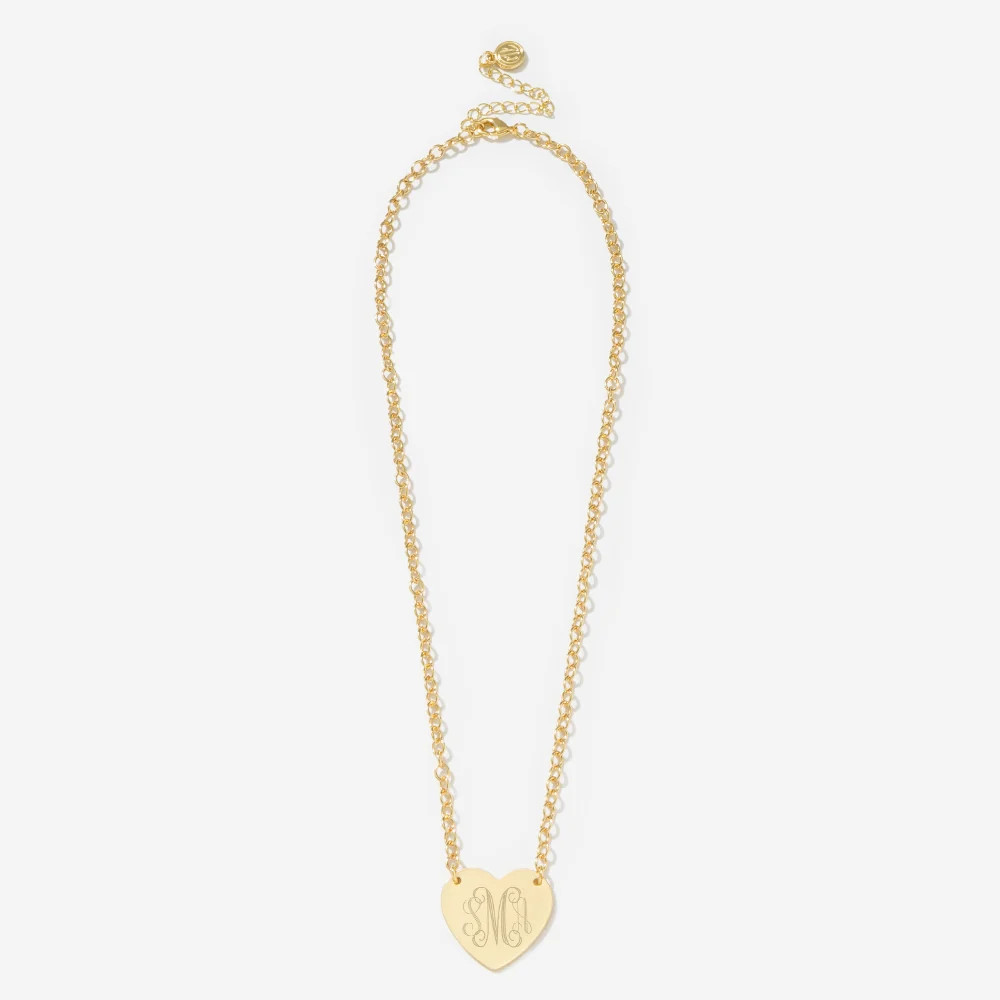 Personalized Heart Pendant Necklace | Marleylilly | Marleylilly
