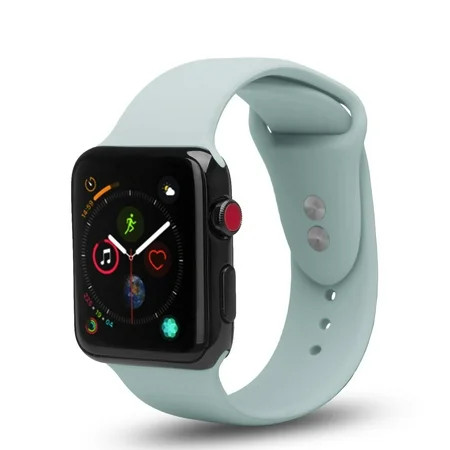 Apple Watch Soft Silicone Bands 42mm/44mm, Dual Locking Stud Wristband for iWatch Apple Watch Series | Walmart (US)