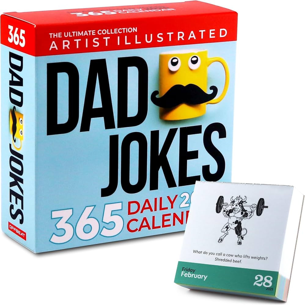 2025 Dad Joke Calendar - 365 Days of Fun Jokes with Artist Illustrations & Puzzles - Unique Gift ... | Amazon (US)